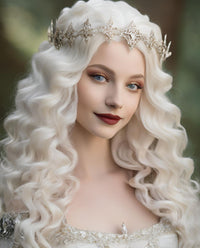 White Queen of Alice Through The Looking Glass Inspired Synthetic Costume Wig