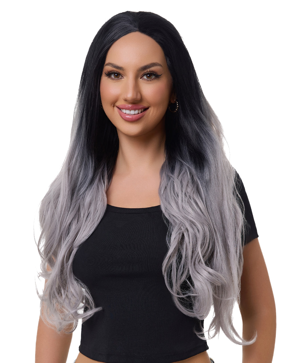 Gray Mix Ombre 22" Body Wave Wig