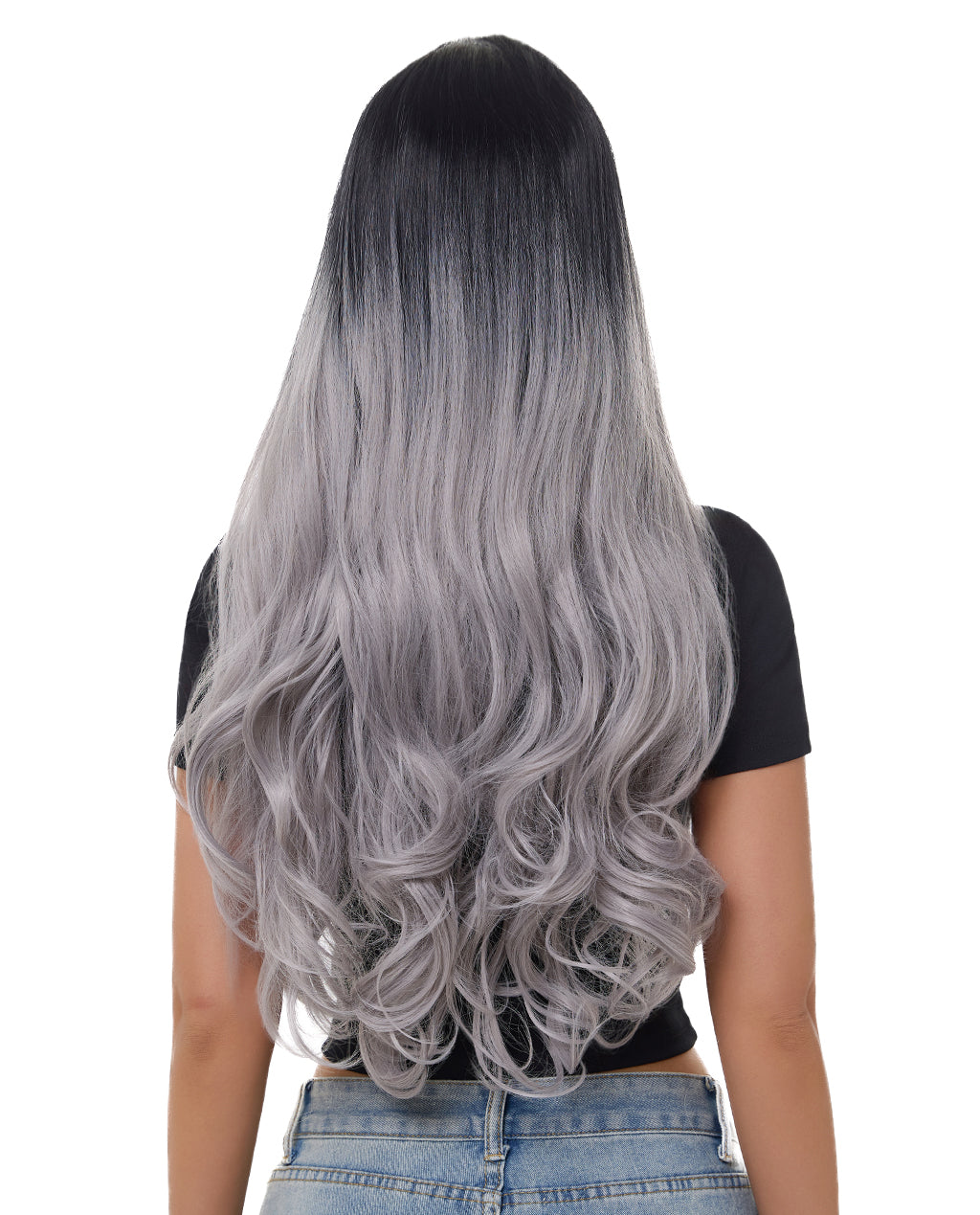 Gray Mix Ombre 22" Body Wave Wig