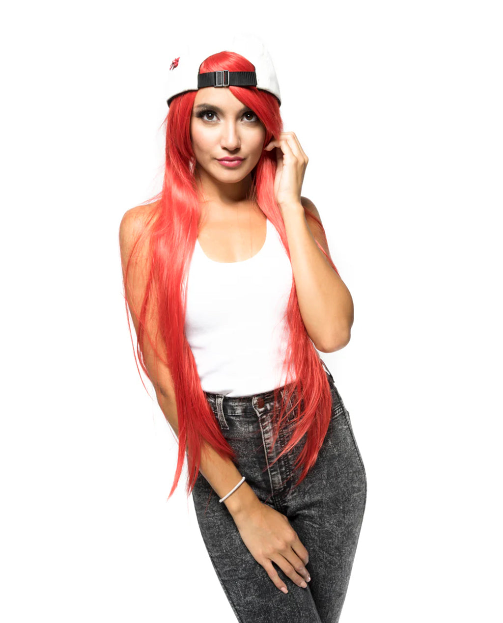 Red Straight Costume Wig