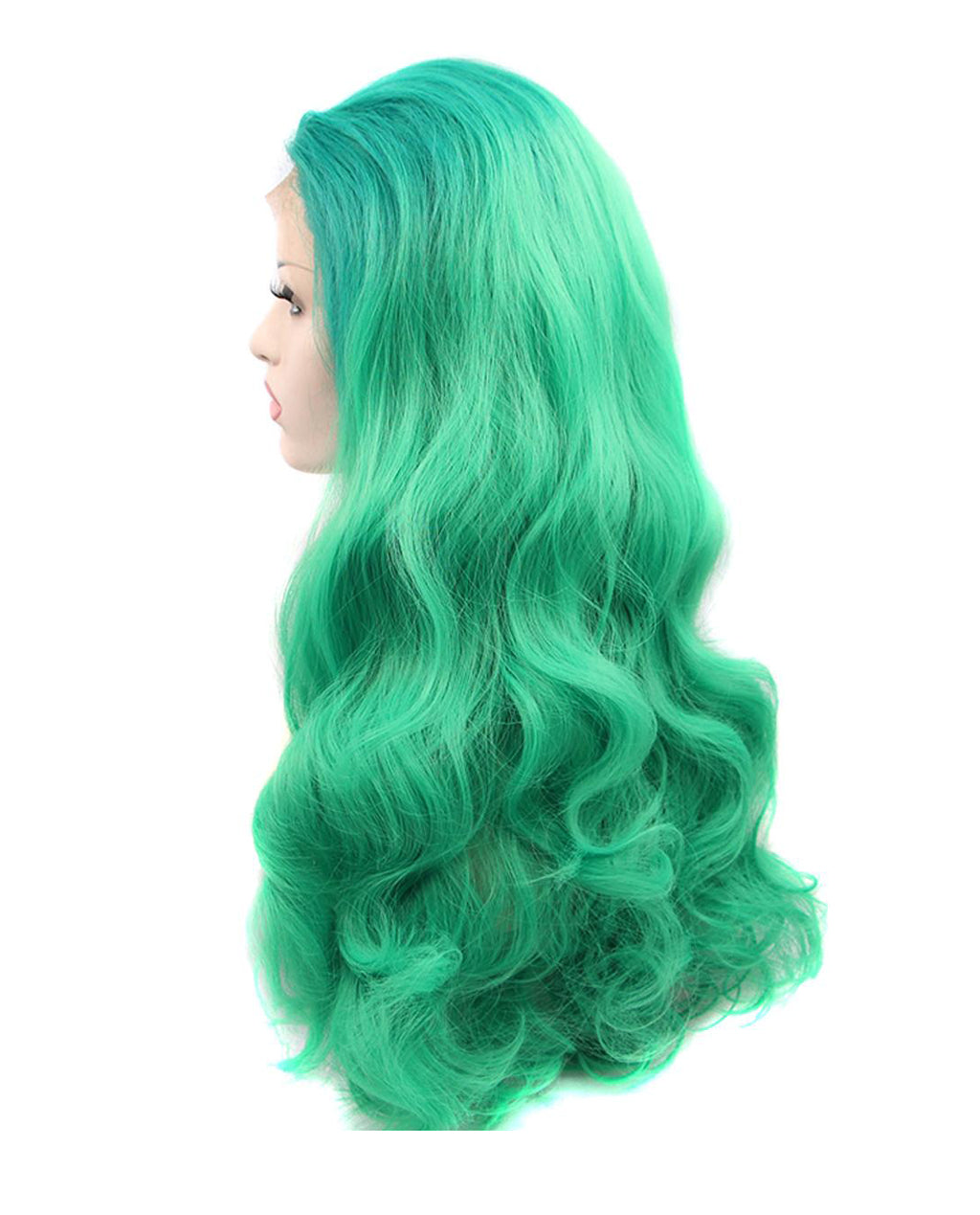 Sale Wowfactor green Hawaiian wave lace wig