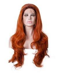 Ombre Orange Wavy 24" Synthetic Lace Front Wig