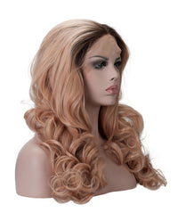 Medium Brown Ombre 18" Wavy Wig