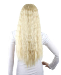 Long Kinky Synthetic  Wig Blonde Color Heat Resistant Synthetic Wig Halloween Wigs - ABHAIR