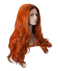 Ombre Orange Wavy 24" Synthetic Lace Front Wig