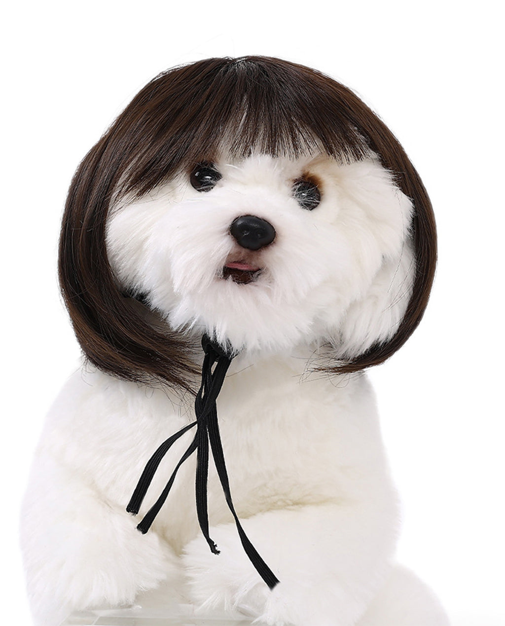 Synthetic Short Bob Pet Wigs with Adjustable Straps