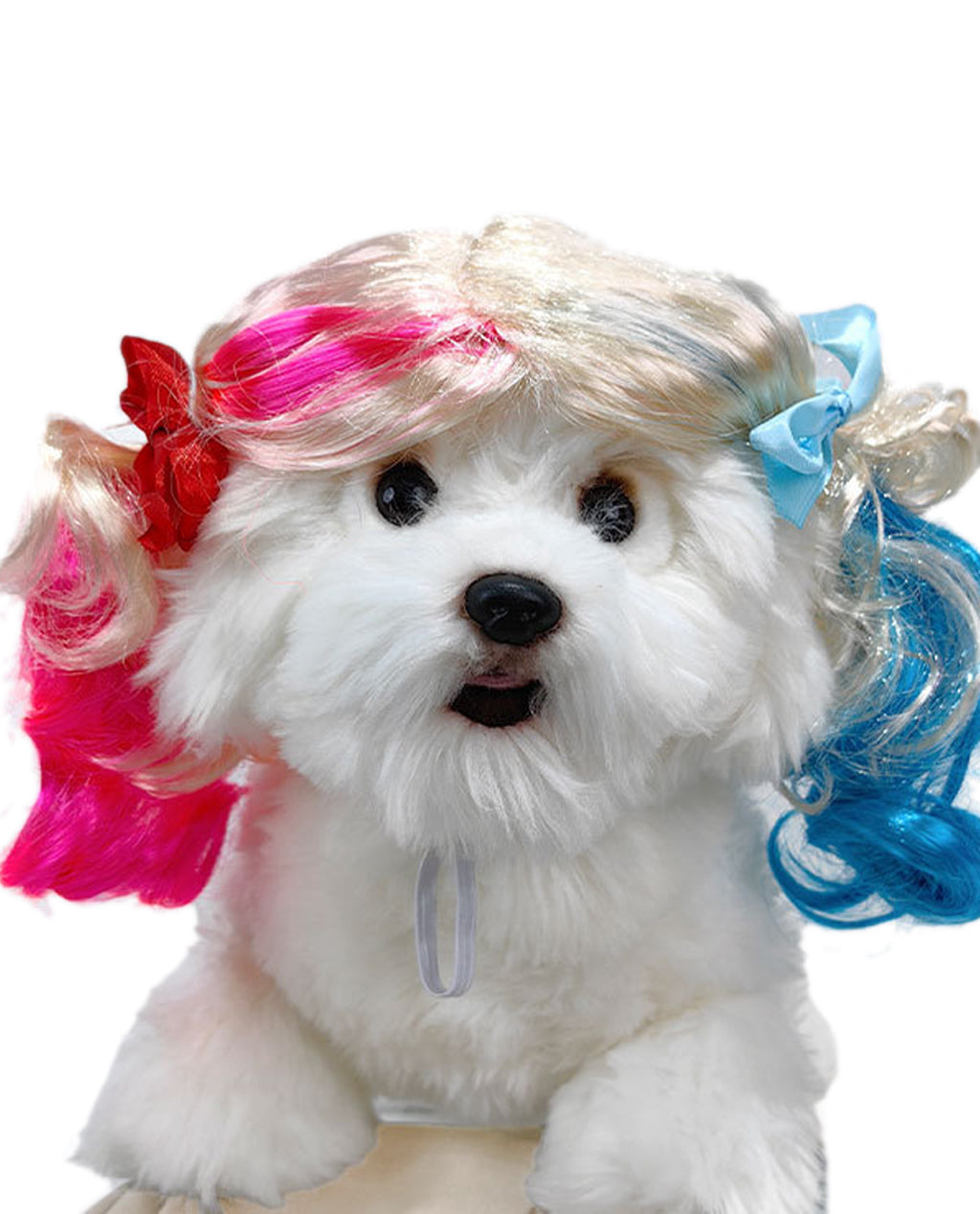 Harley Quinn Blue and Pink Synthetic Pet Wig - ABHAIR