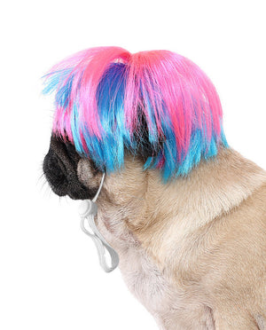 Short Cotton Candy Pastel Wig for Pets