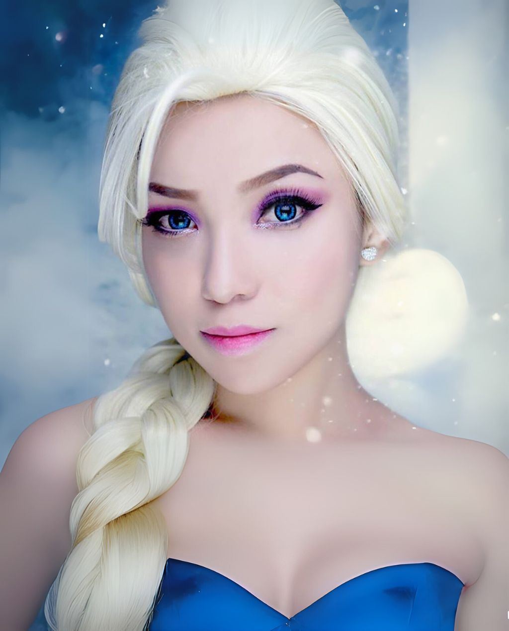 Snow Queen Elsa of Frozen Inspired Synthetic Costume Wig