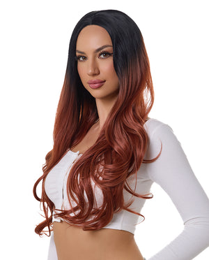 Brown Ombre 24" Wavy Wig