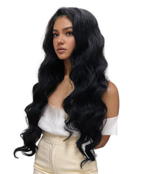 24" Natural Black Body Wave Synthetic Lace Front Wig