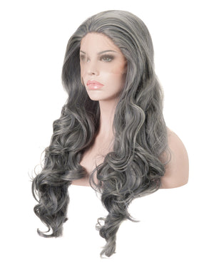 Silver Gray 24" Wavy Wig