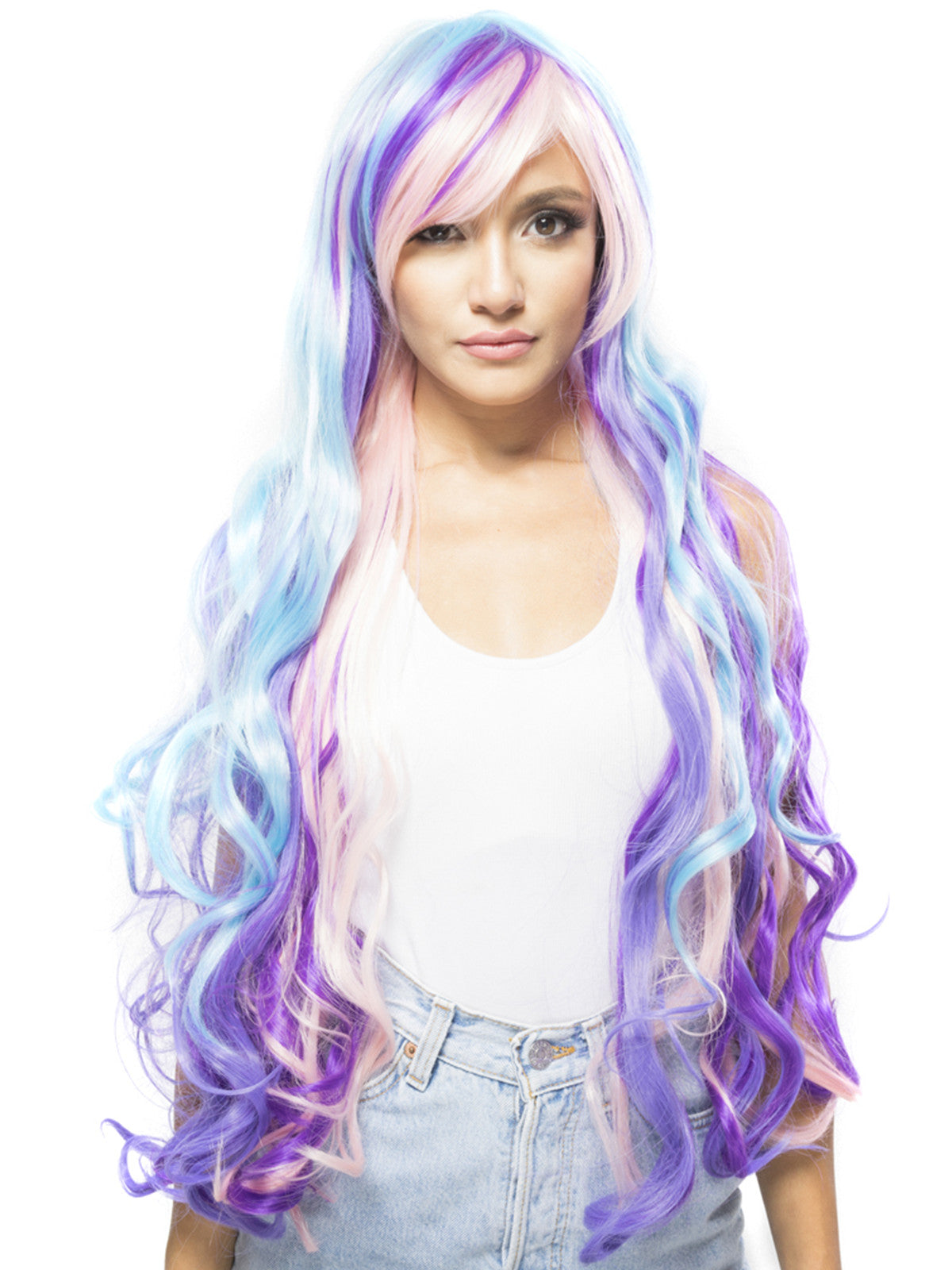 Pastel Multi Color Wavy Costume Wig ABHAIR