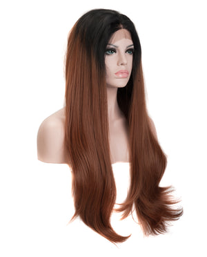 Natural Black Ombre 22" Straight Wig