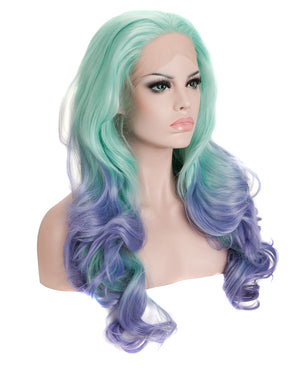 Light Blue 22" Ombre Body Wave Wig